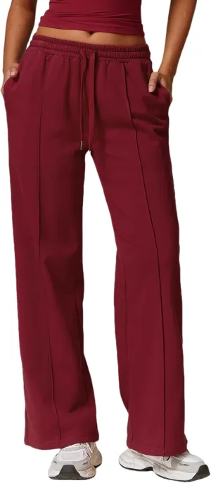 ABOCIW Womens Wide Leg Sweatpants High Waisted Baggy Sweats Pants Drawstring Athletic Joggers with Pockets