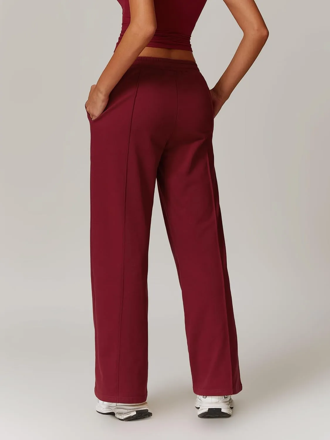 ABOCIW Womens Wide Leg Sweatpants High Waisted Baggy Sweats Pants Drawstring Athletic Joggers with Pockets