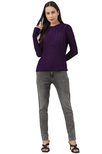 Allen Solly Women's Regular Fit Blouse (Purple)