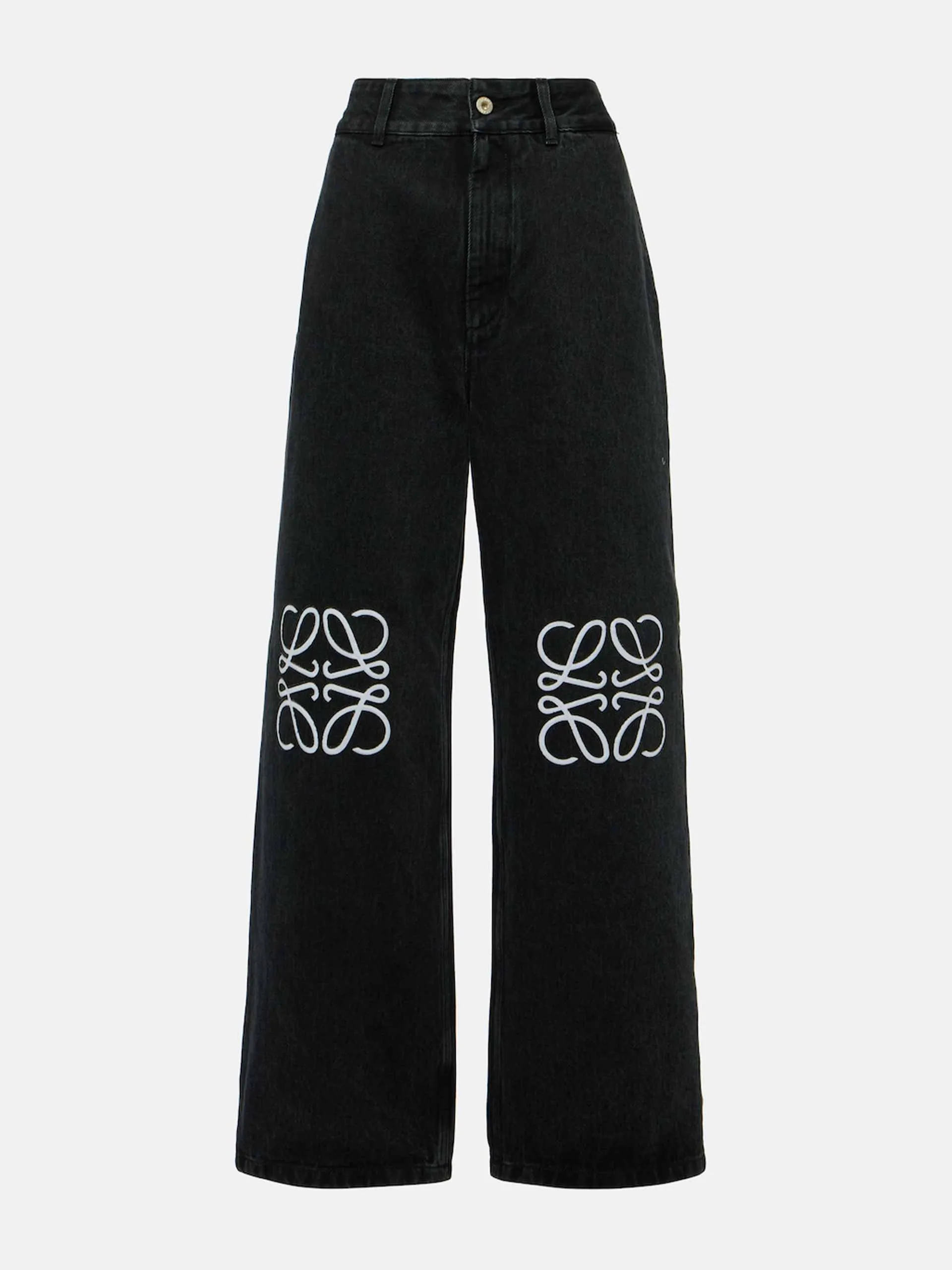 Anagram high-rise wide-leg jeans