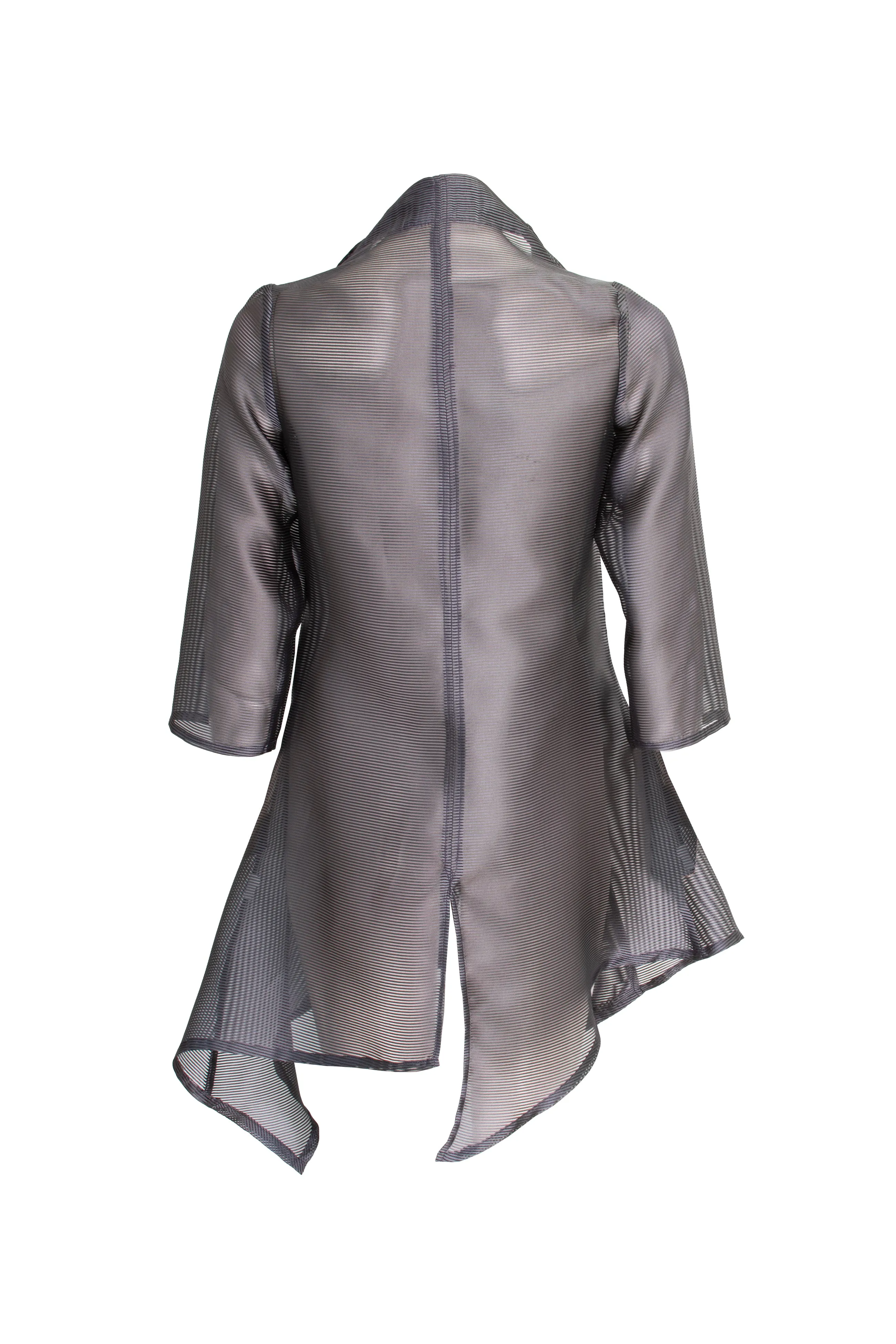 Angle Hem 3/4 Shirt - Slate Silk 7815