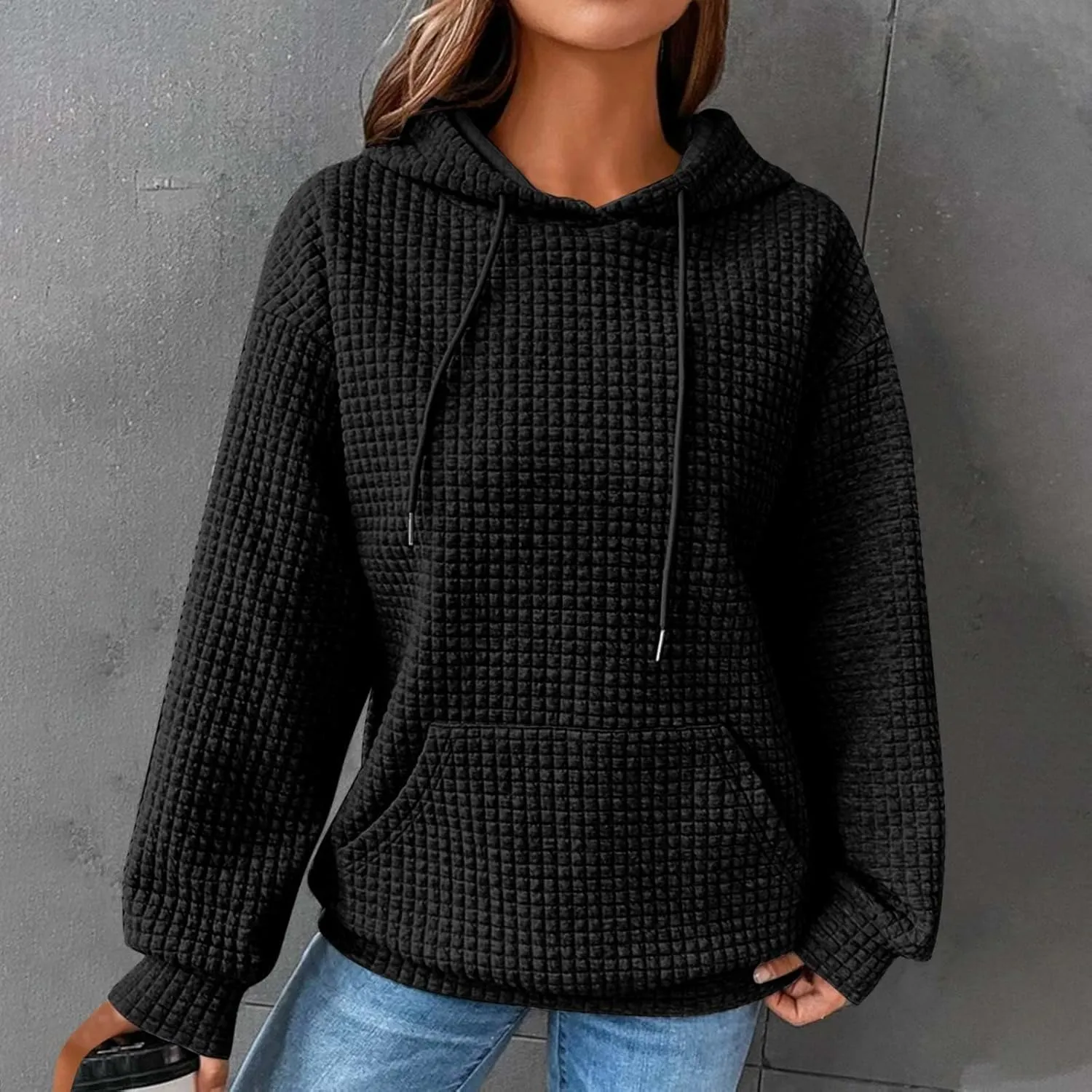Basysin Oversized Sweatshirt for Women Fall Hoodies Dandelion Daisy Printed Hooded Sweatshirt Casual Pullover with Pockets