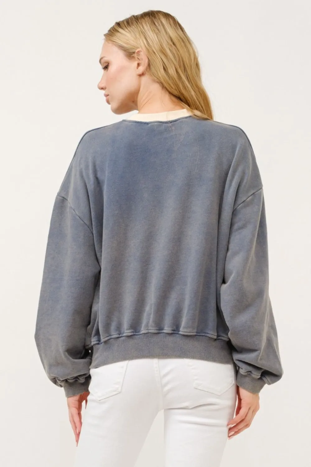 Beverly Hills 92 California Contrast Crop Sweatshirt