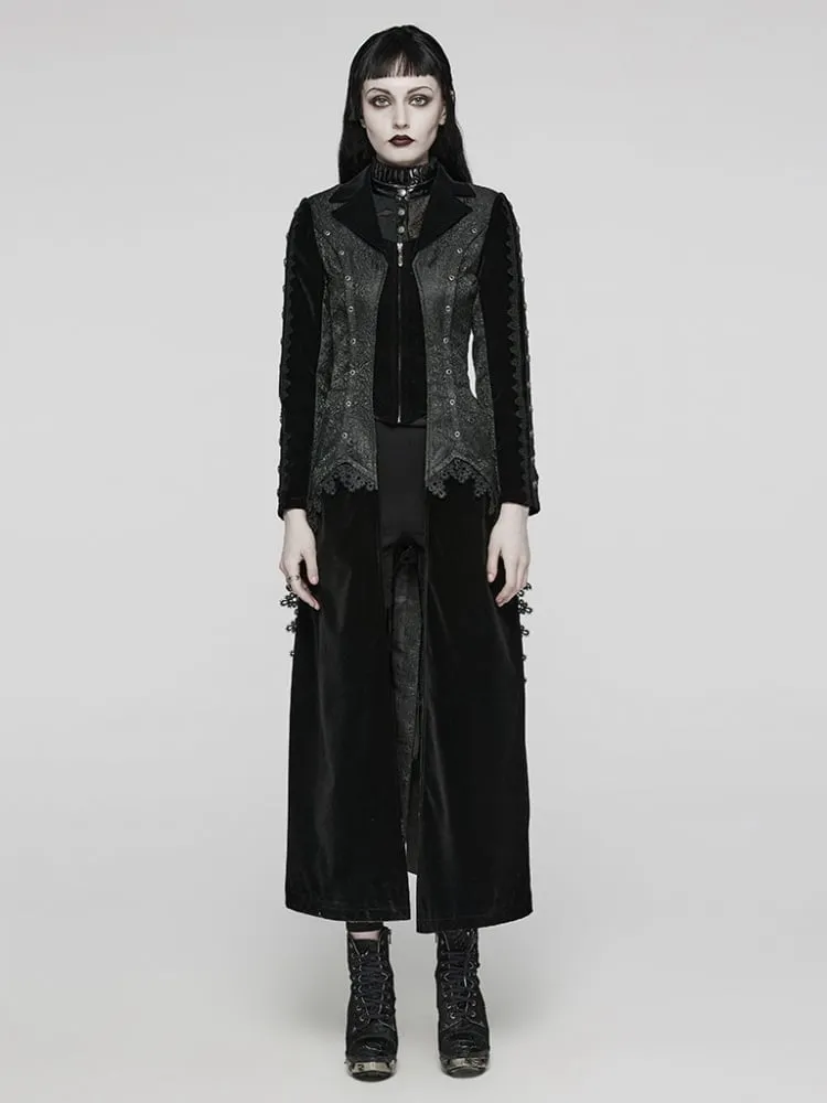 Black Gothic Gorgeous Countenance Long Coat