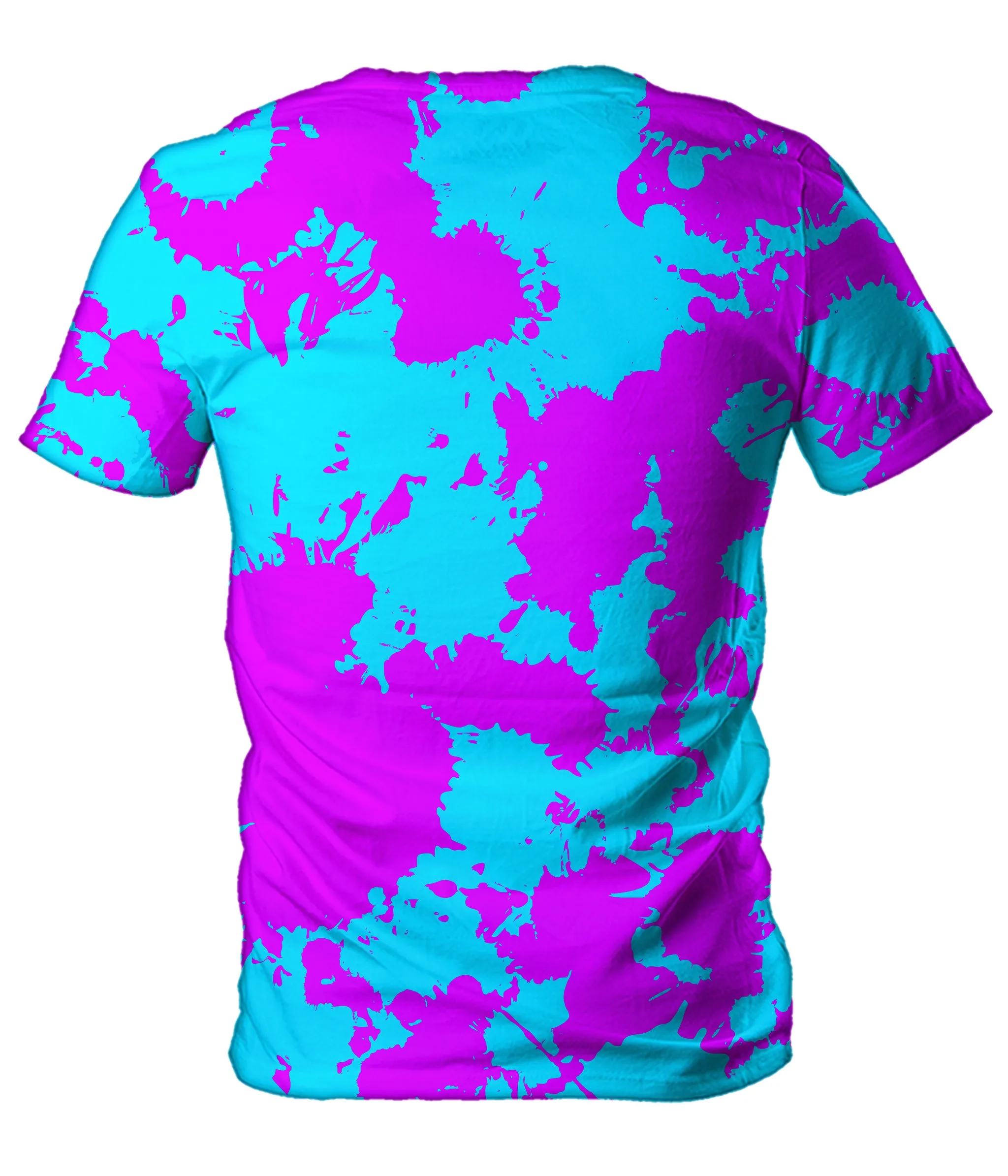 Blue and Purple Paint Splatter Men's T-Shirt