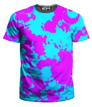 Blue and Purple Paint Splatter Men's T-Shirt