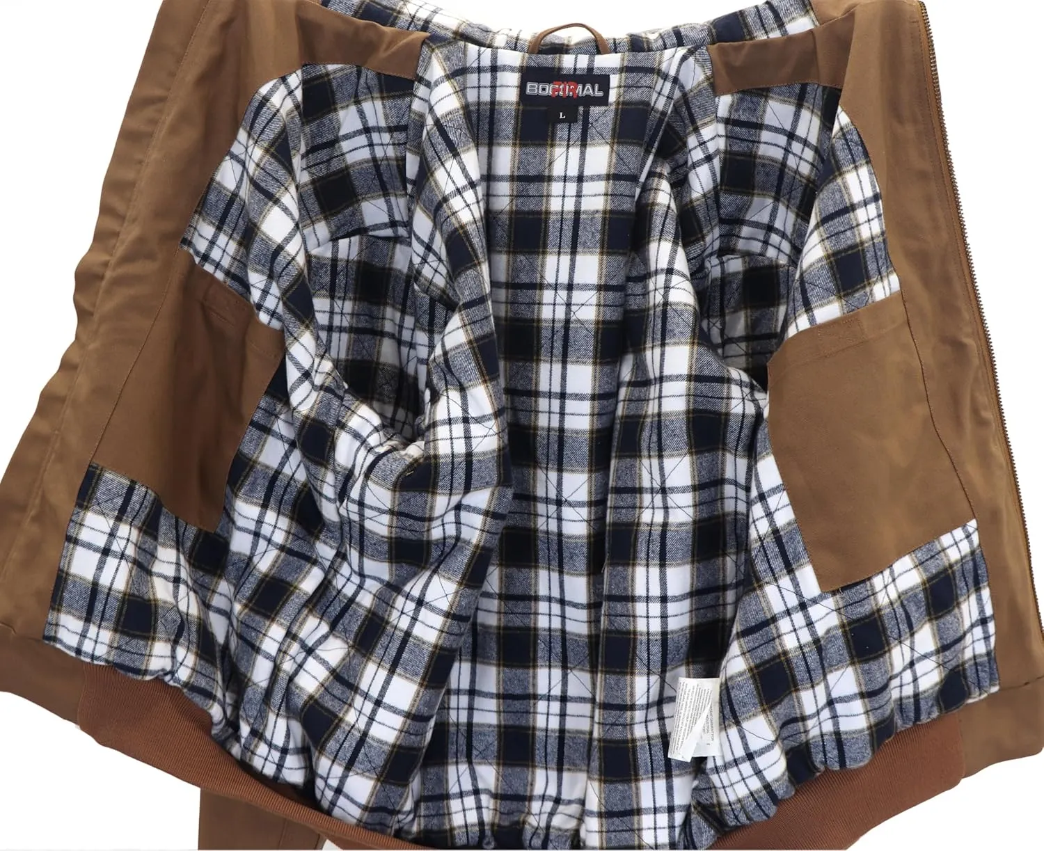 BOCOMAL FR Jacket Insulated Flame Resistant Duck Hooded Coat Outwear&Vest Light Water Repellent and Oil Resistant.