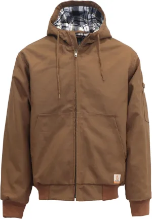 BOCOMAL FR Jacket Insulated Flame Resistant Duck Hooded Coat Outwear&Vest Light Water Repellent and Oil Resistant.