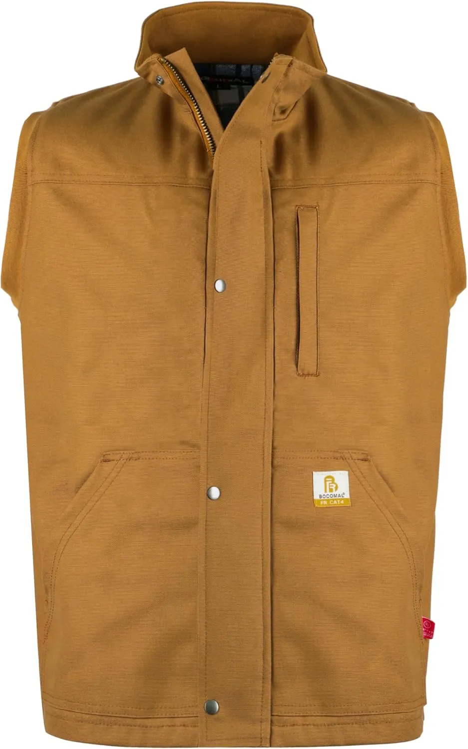BOCOMAL FR Jacket Insulated Flame Resistant Duck Hooded Coat Outwear&Vest Light Water Repellent and Oil Resistant.