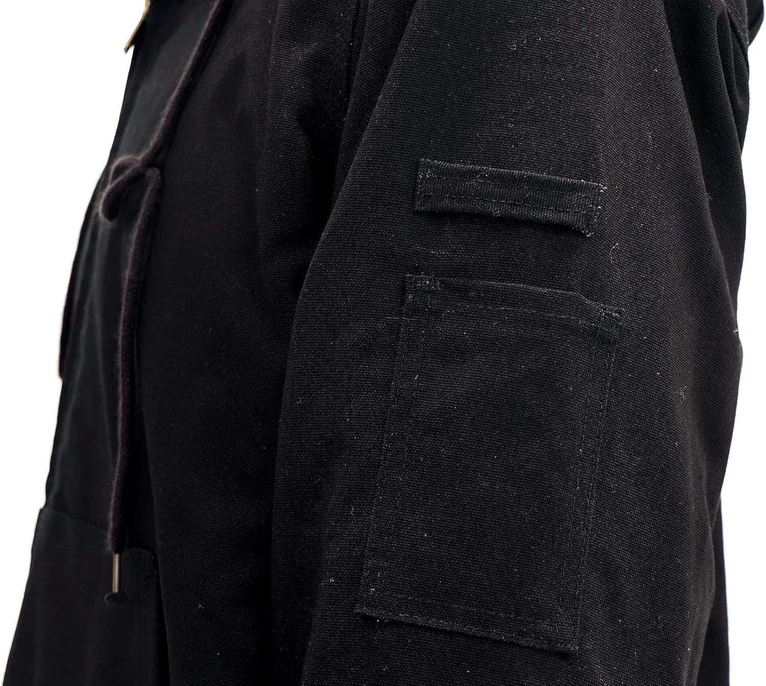 BOCOMAL FR Jacket Insulated Flame Resistant Duck Hooded Coat Outwear&Vest Light Water Repellent and Oil Resistant.