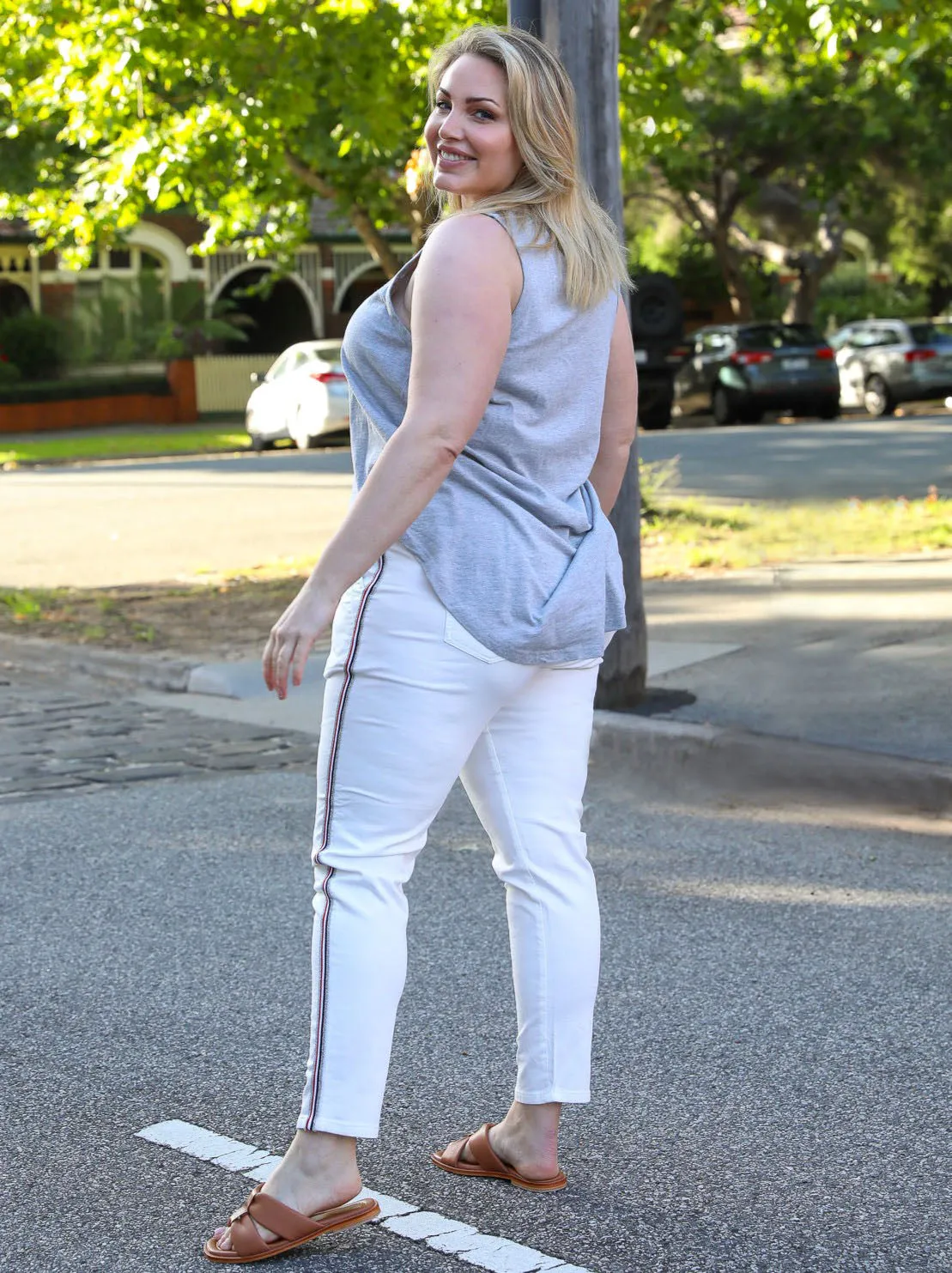Brooklyn Denim Joggers - White