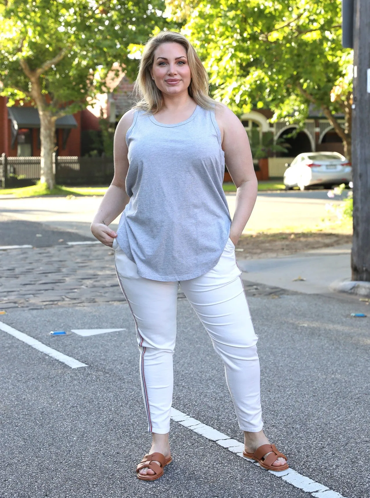 Brooklyn Denim Joggers - White