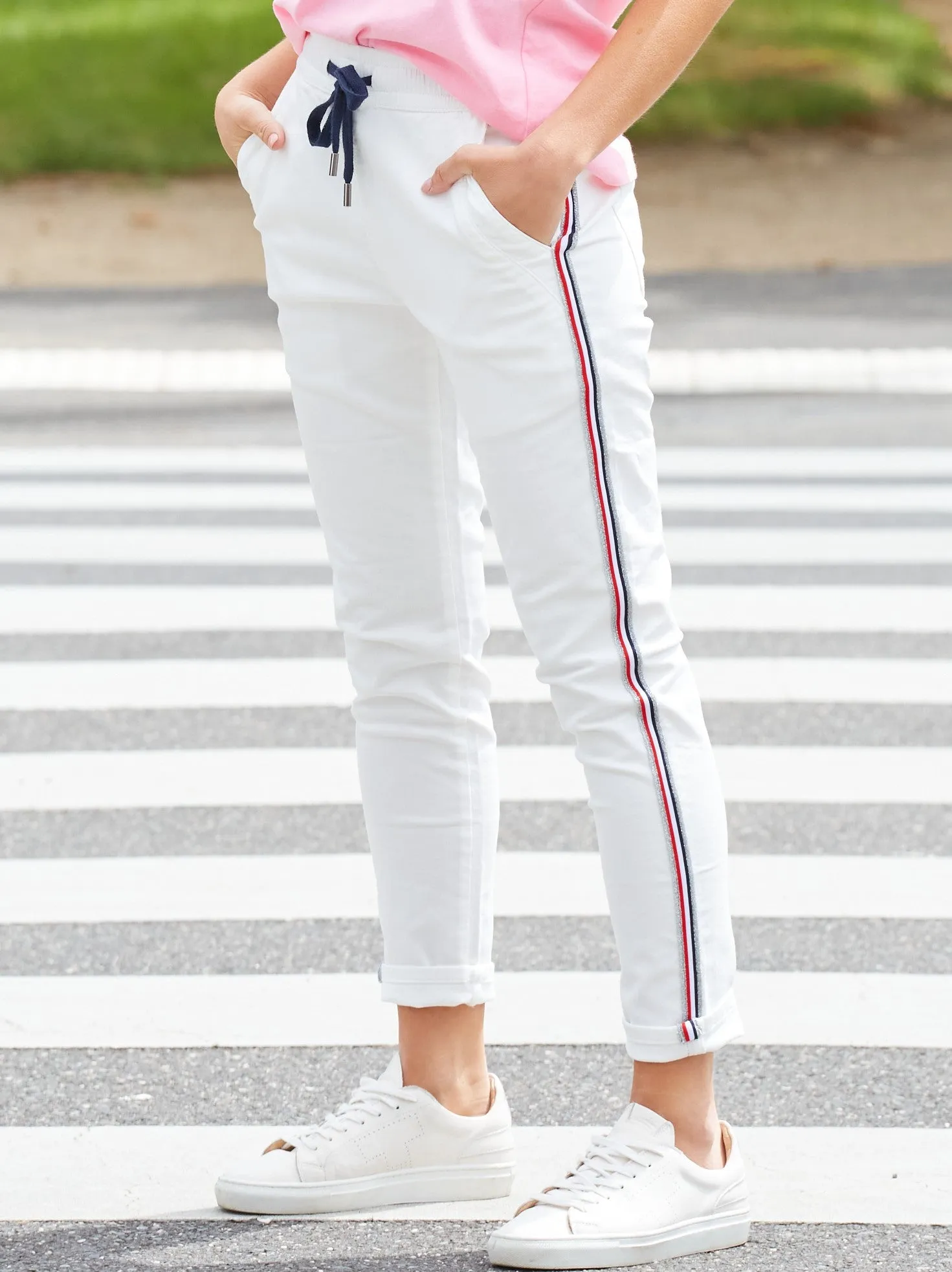 Brooklyn Denim Joggers - White