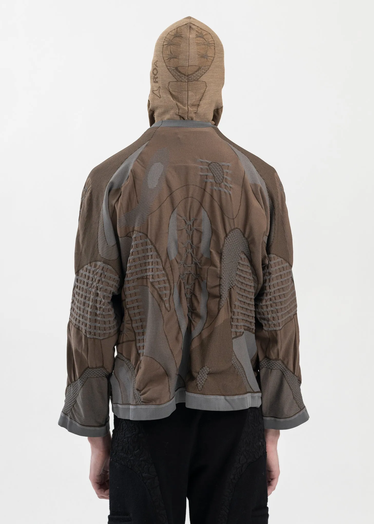 BROWN / GREY OVERSIZE 3D KNIT