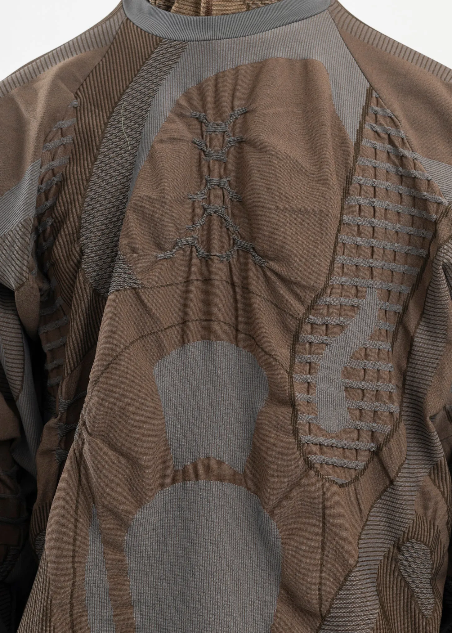 BROWN / GREY OVERSIZE 3D KNIT