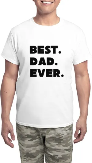 CafePress Best Dad Ever Pajamas Men's Novelty Light Pajama Set, Comfortable PJ Sleepwear
