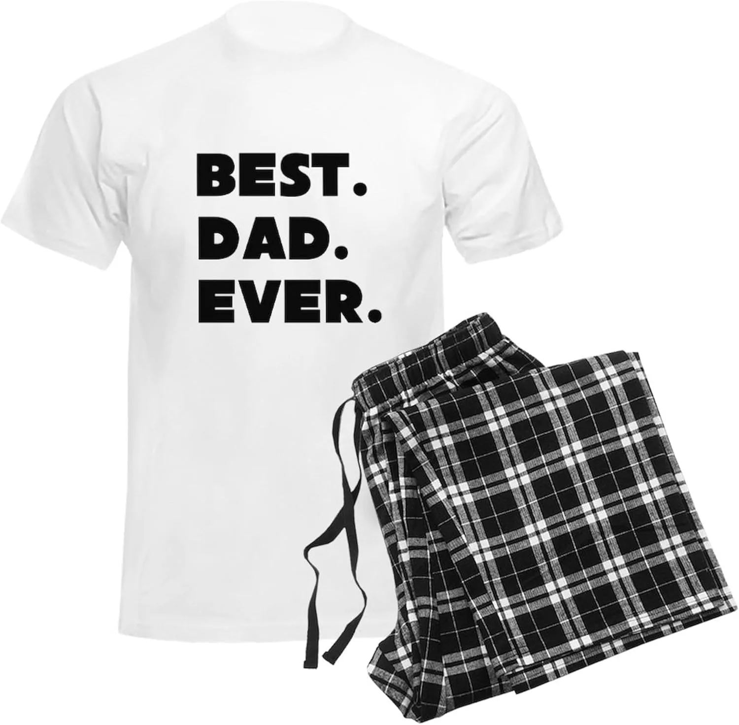 CafePress Best Dad Ever Pajamas Men's Novelty Light Pajama Set, Comfortable PJ Sleepwear