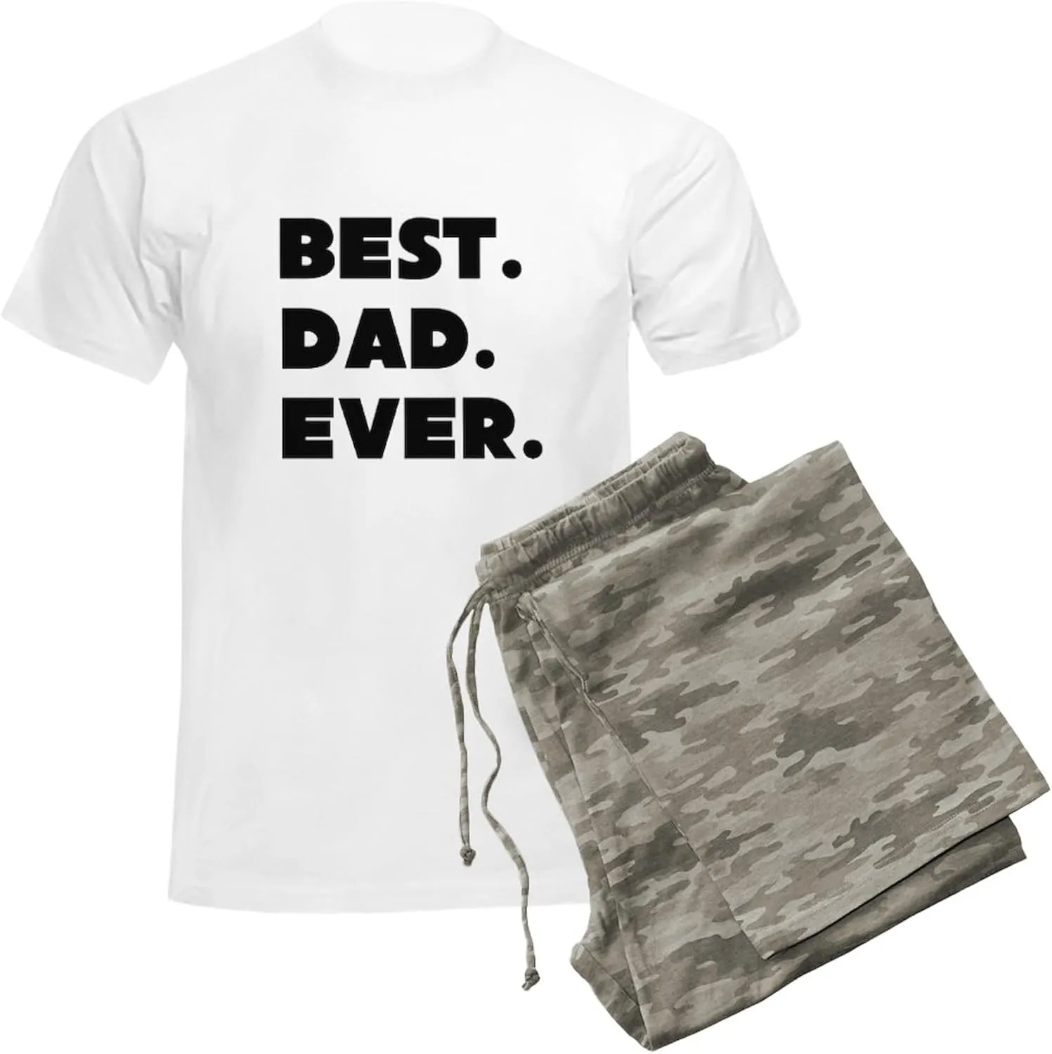 CafePress Best Dad Ever Pajamas Men's Novelty Light Pajama Set, Comfortable PJ Sleepwear