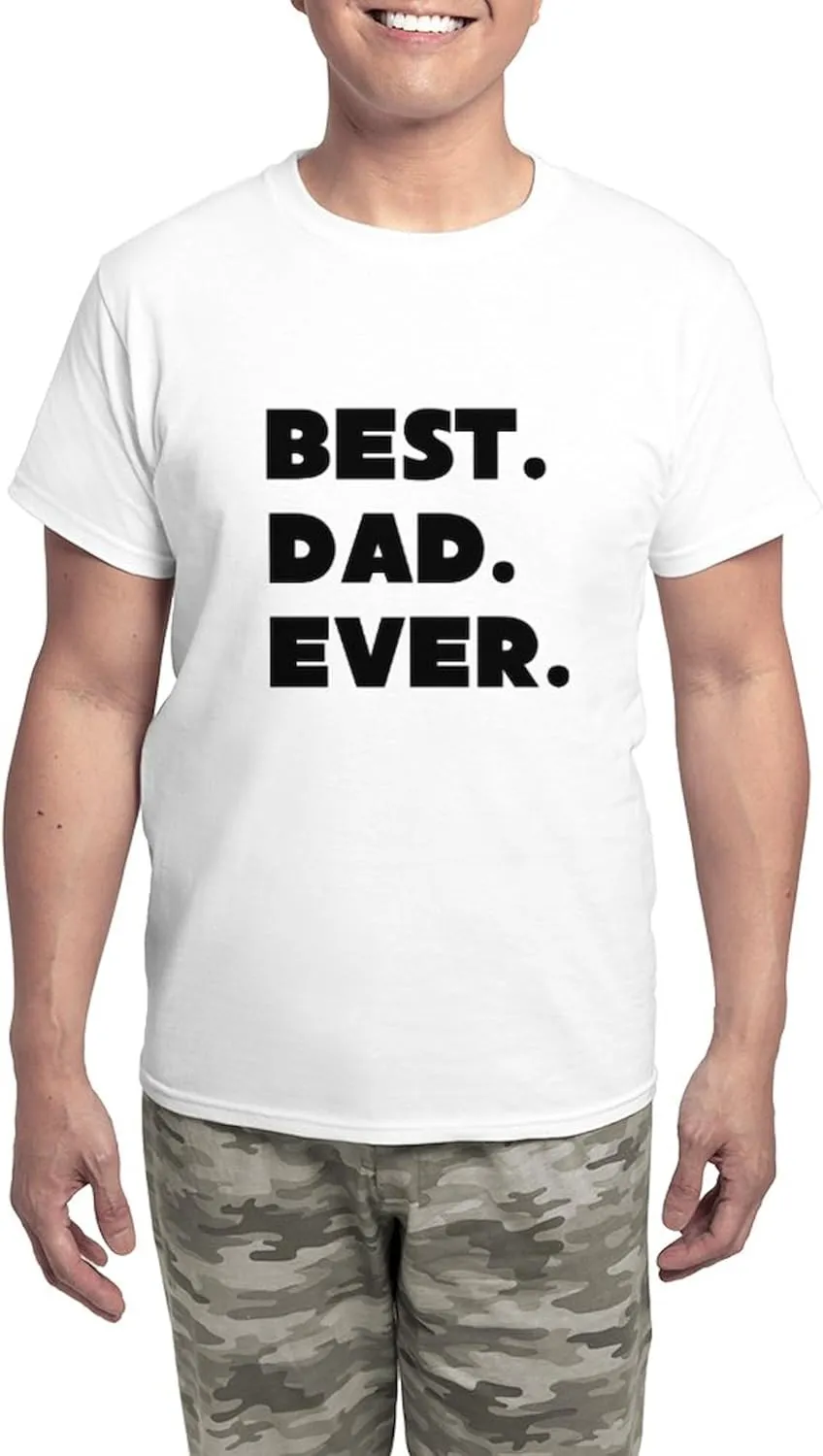 CafePress Best Dad Ever Pajamas Men's Novelty Light Pajama Set, Comfortable PJ Sleepwear