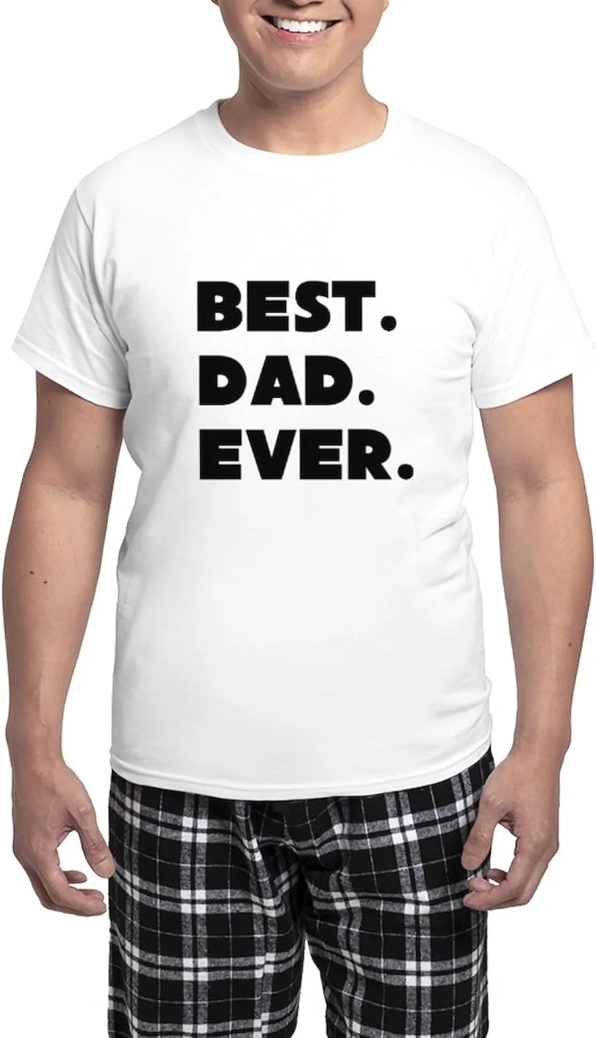 CafePress Best Dad Ever Pajamas Men's Novelty Light Pajama Set, Comfortable PJ Sleepwear