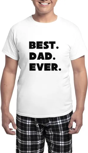 CafePress Best Dad Ever Pajamas Men's Novelty Light Pajama Set, Comfortable PJ Sleepwear