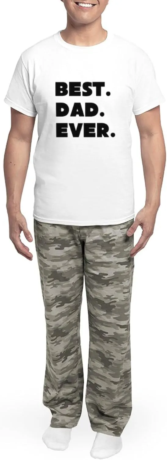 CafePress Best Dad Ever Pajamas Men's Novelty Light Pajama Set, Comfortable PJ Sleepwear