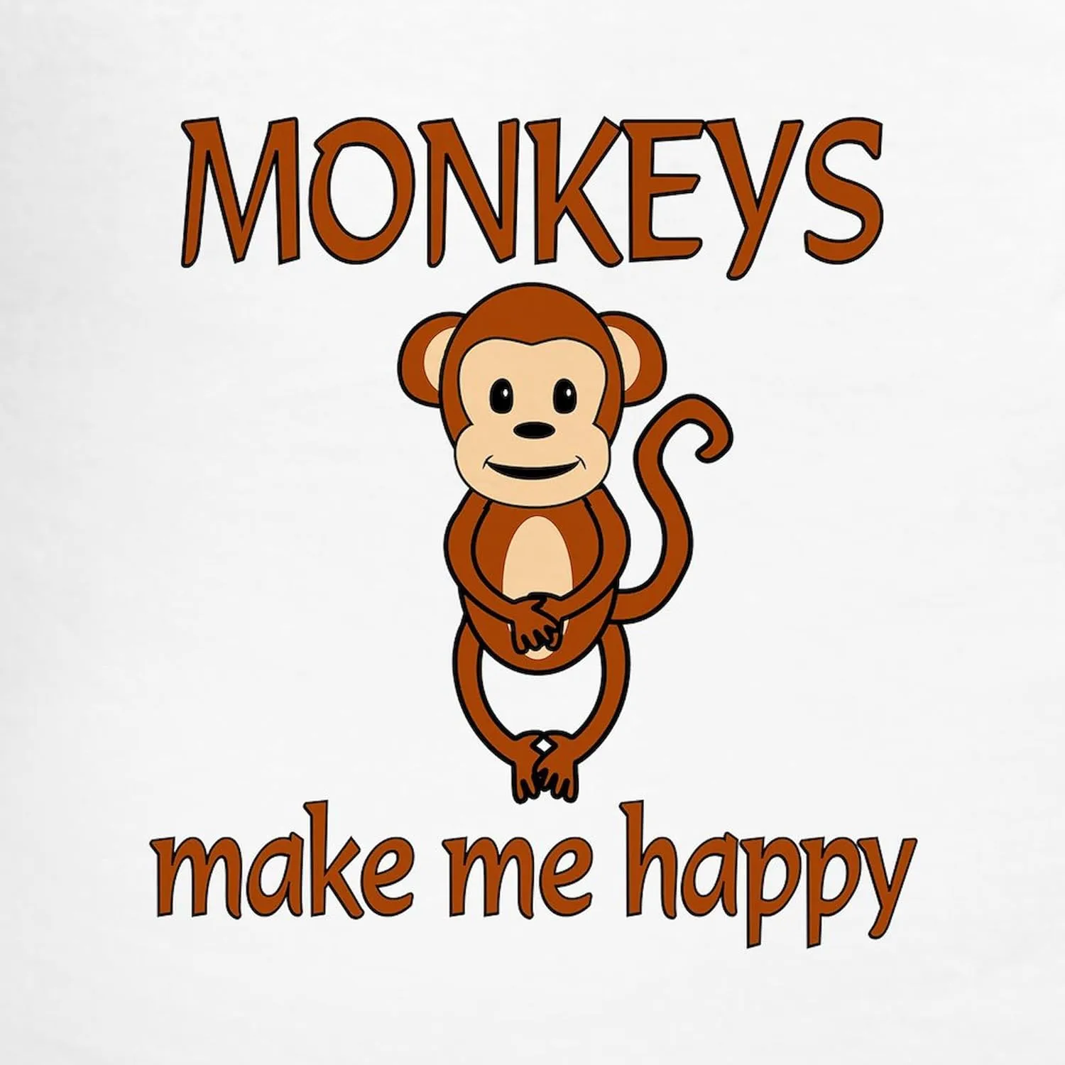 CafePress Monkey Happy Men's Light Pajamas Men's Novelty Light Pajama Set, Comfortable PJ Sleepwear