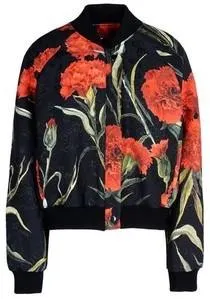 Carnation Print Bomber Jacket