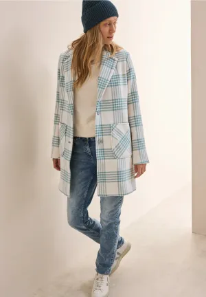 Cecil Check Coat - Mint