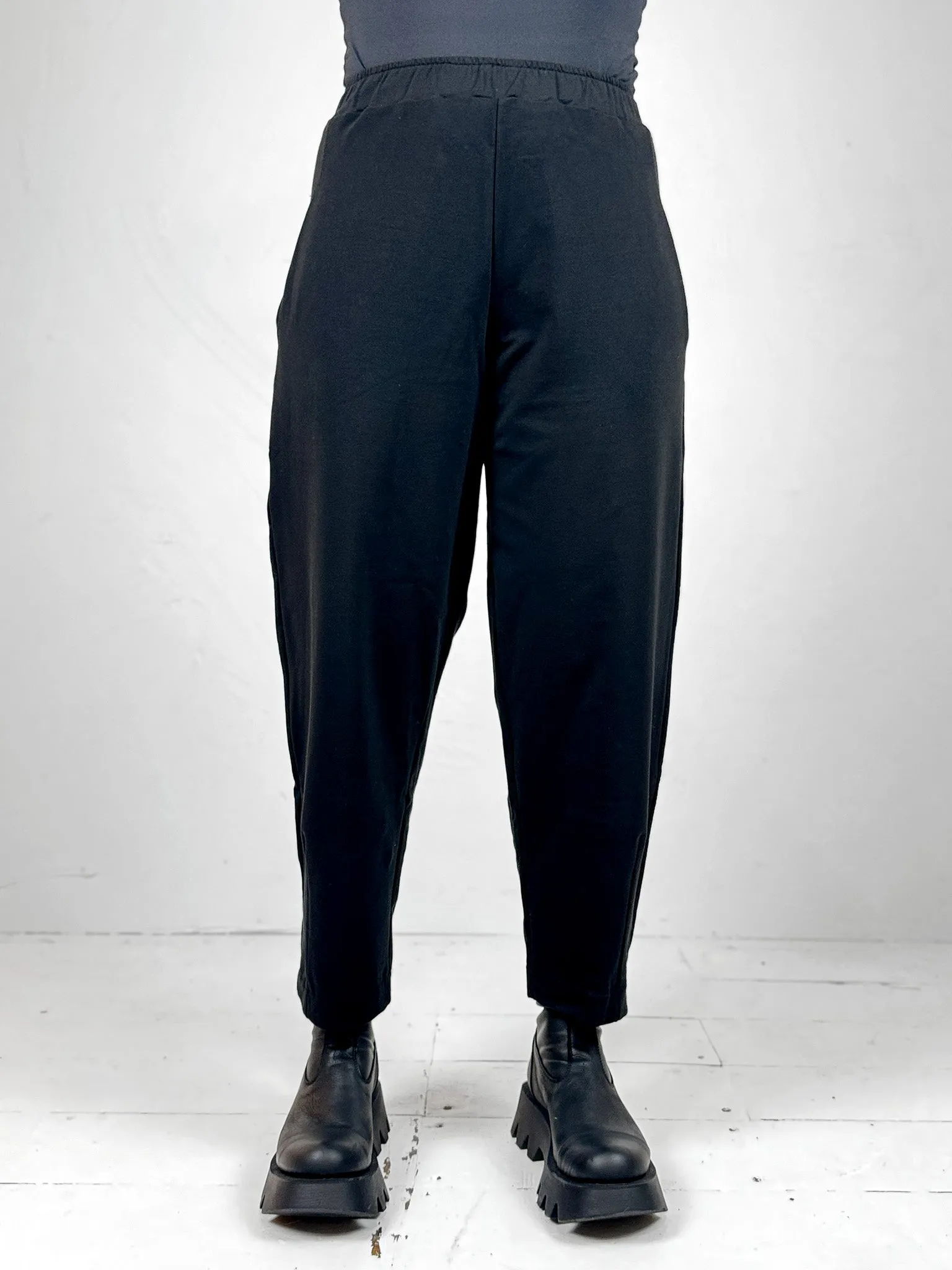 Cervo F - Black Jersey Trousers