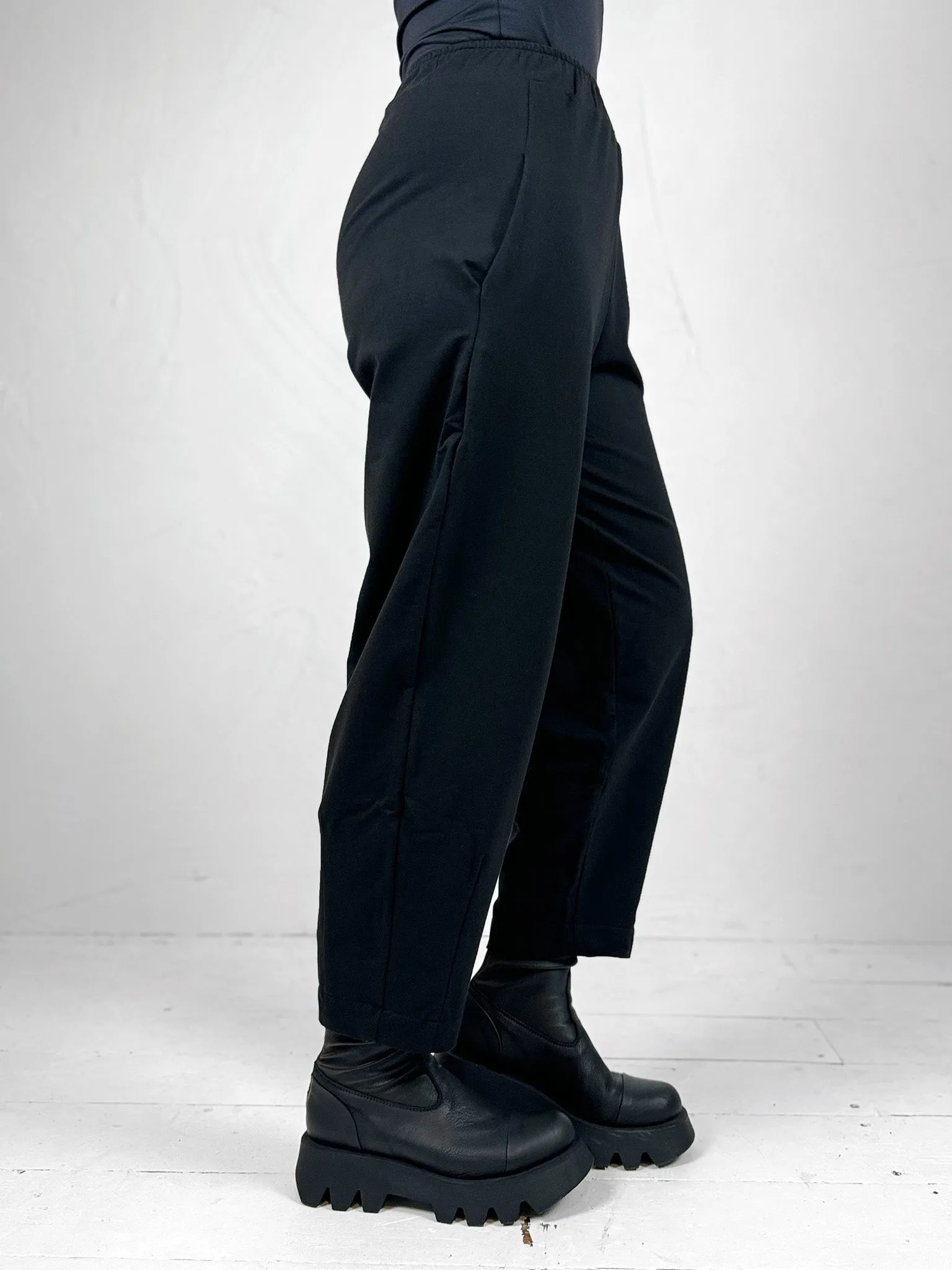 Cervo F - Black Jersey Trousers