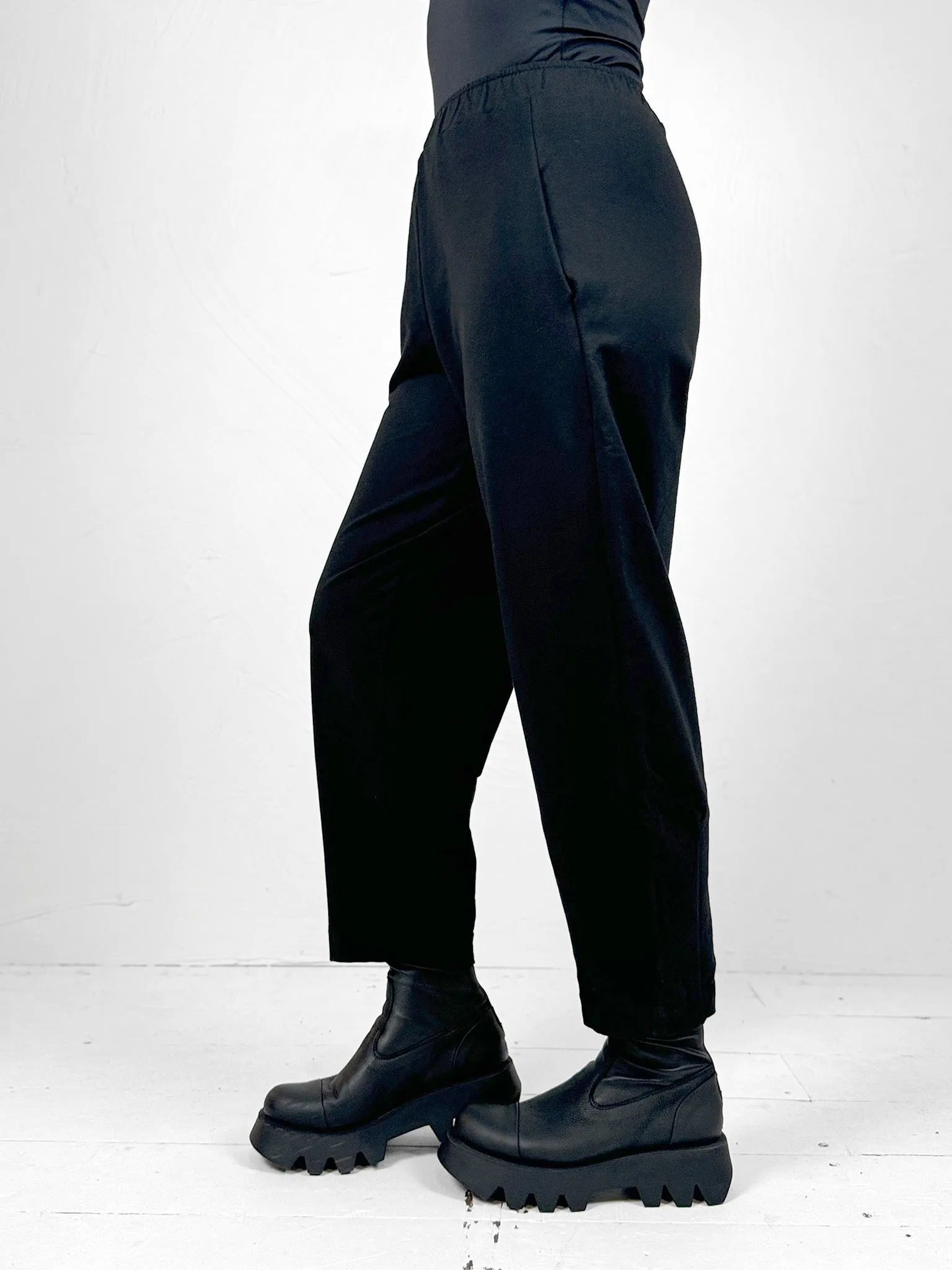 Cervo F - Black Jersey Trousers