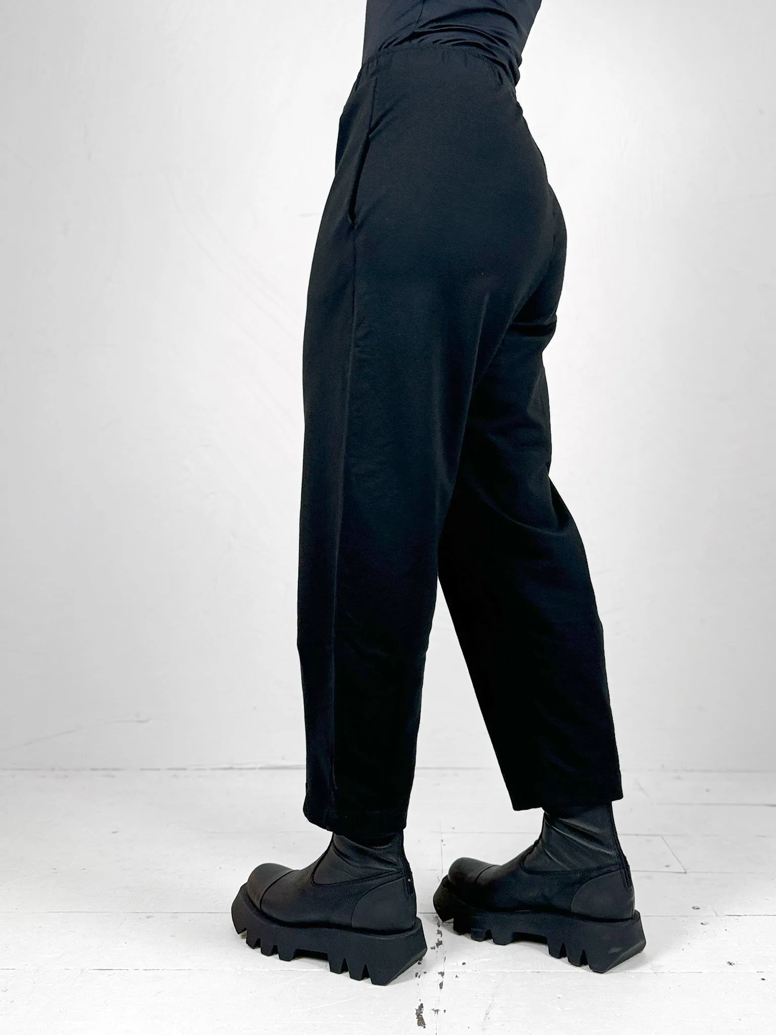 Cervo F - Black Jersey Trousers