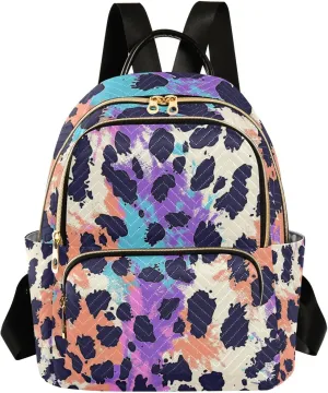 Cheetah Prints Purple Vivid 14 Inch trendy, stylish school backpack backpack diaper bag for school&nurse