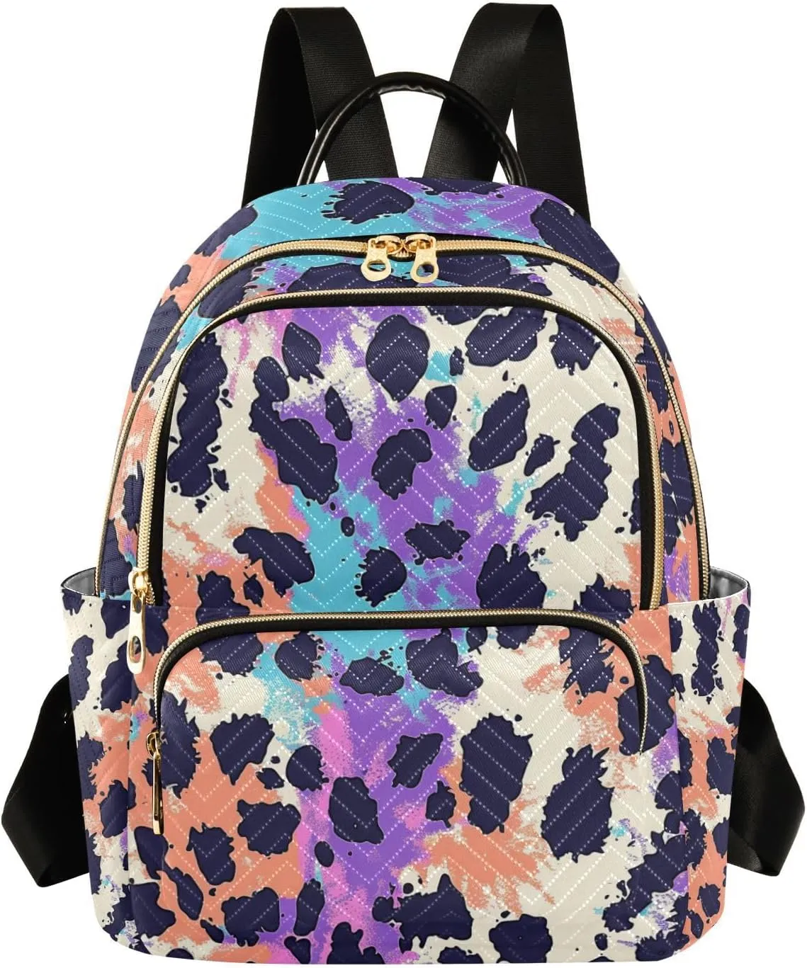 Cheetah Prints Purple Vivid 14 Inch trendy, stylish school backpack backpack diaper bag for school&nurse