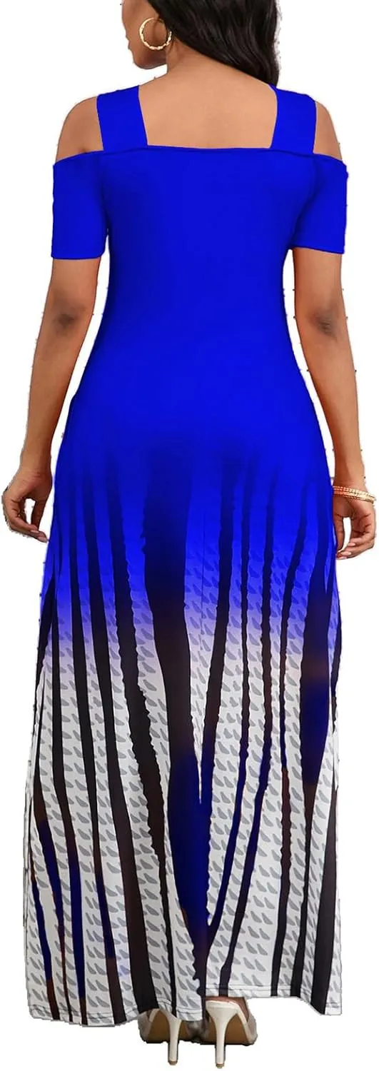DeftSharp Sexy Stylish Graceful Beach Parties Summer Dresses Print Loose-Fit Cross-Strap Women Dress