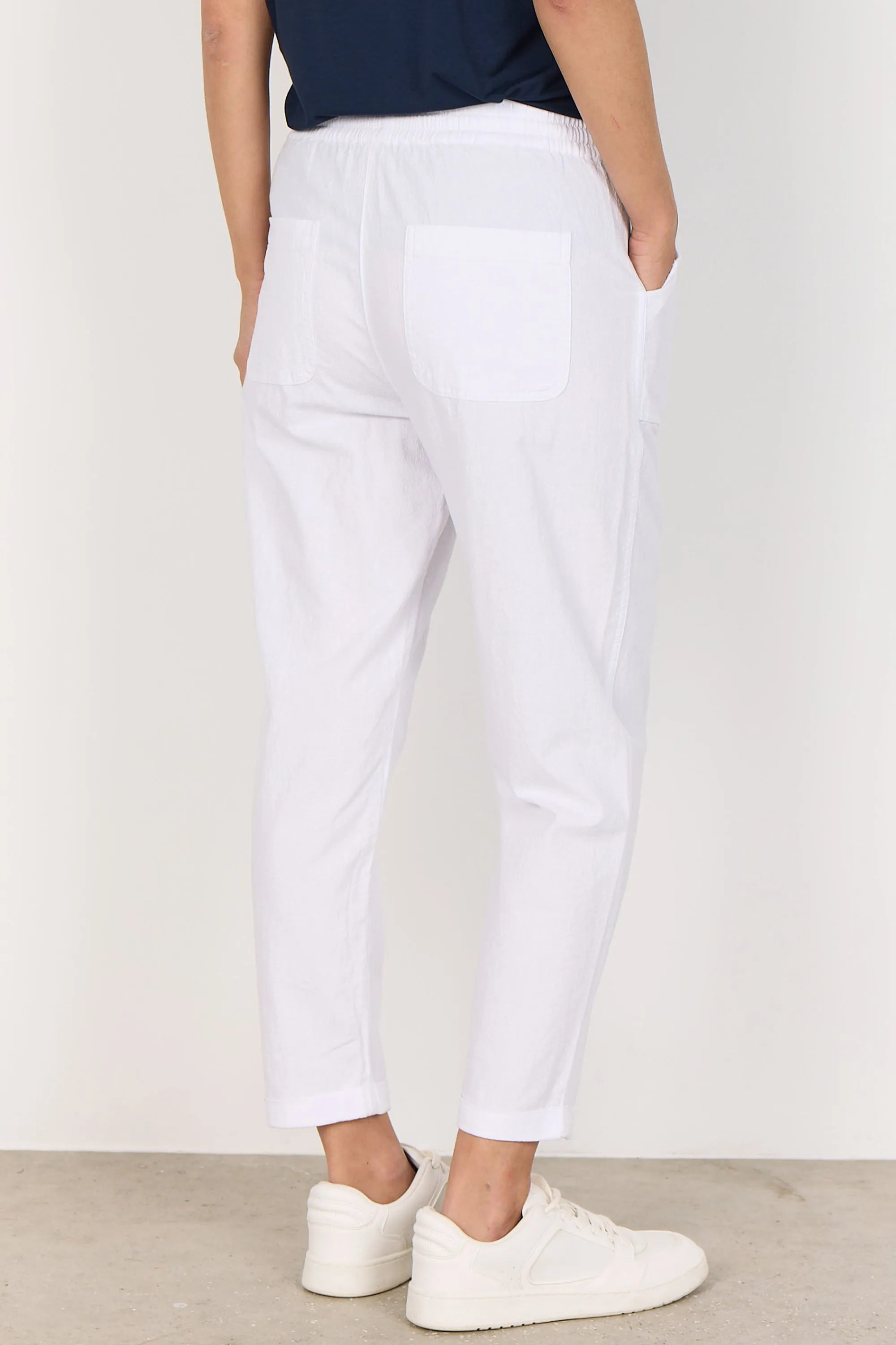 DRAWSTRING COTTON PANT