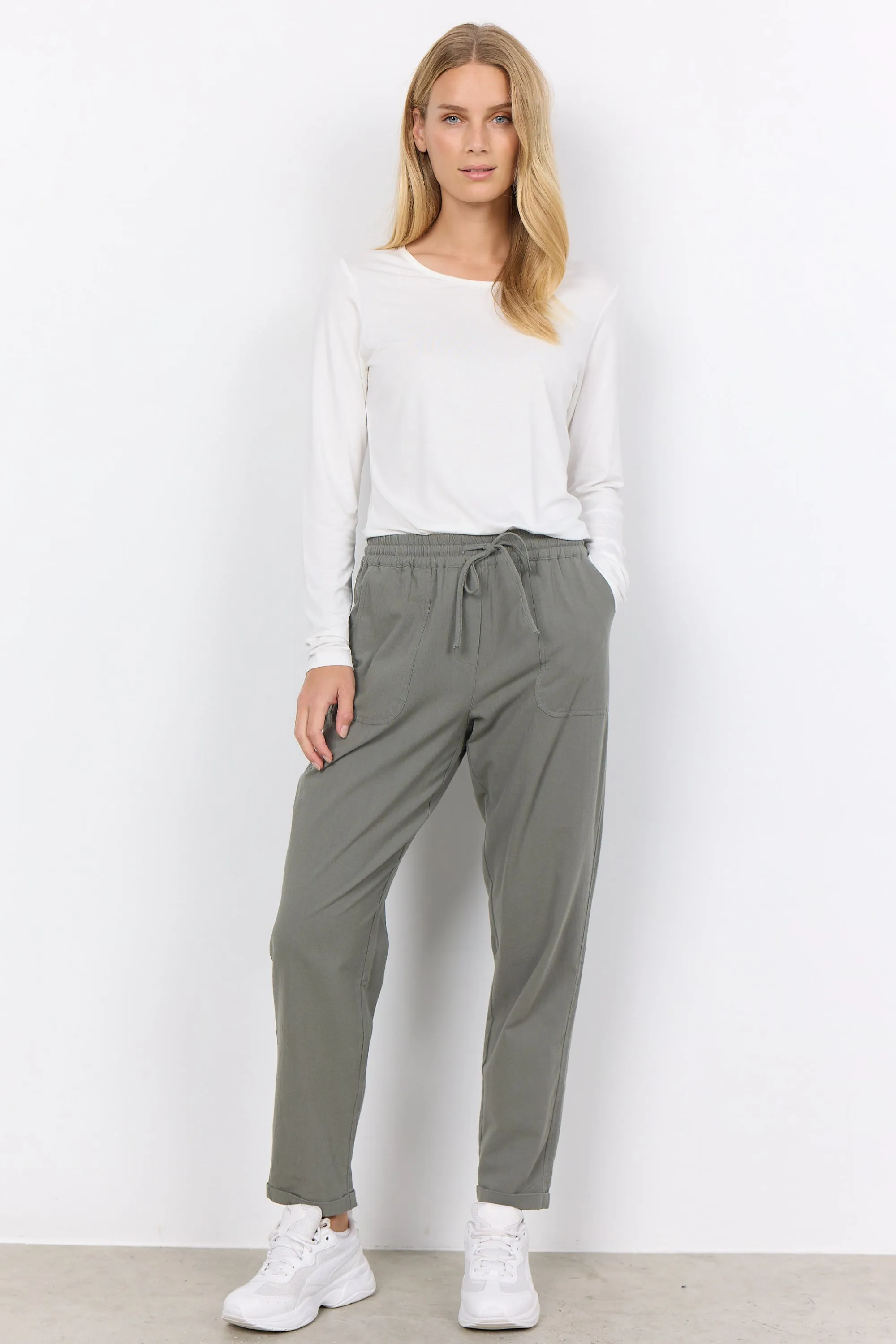 DRAWSTRING COTTON PANT