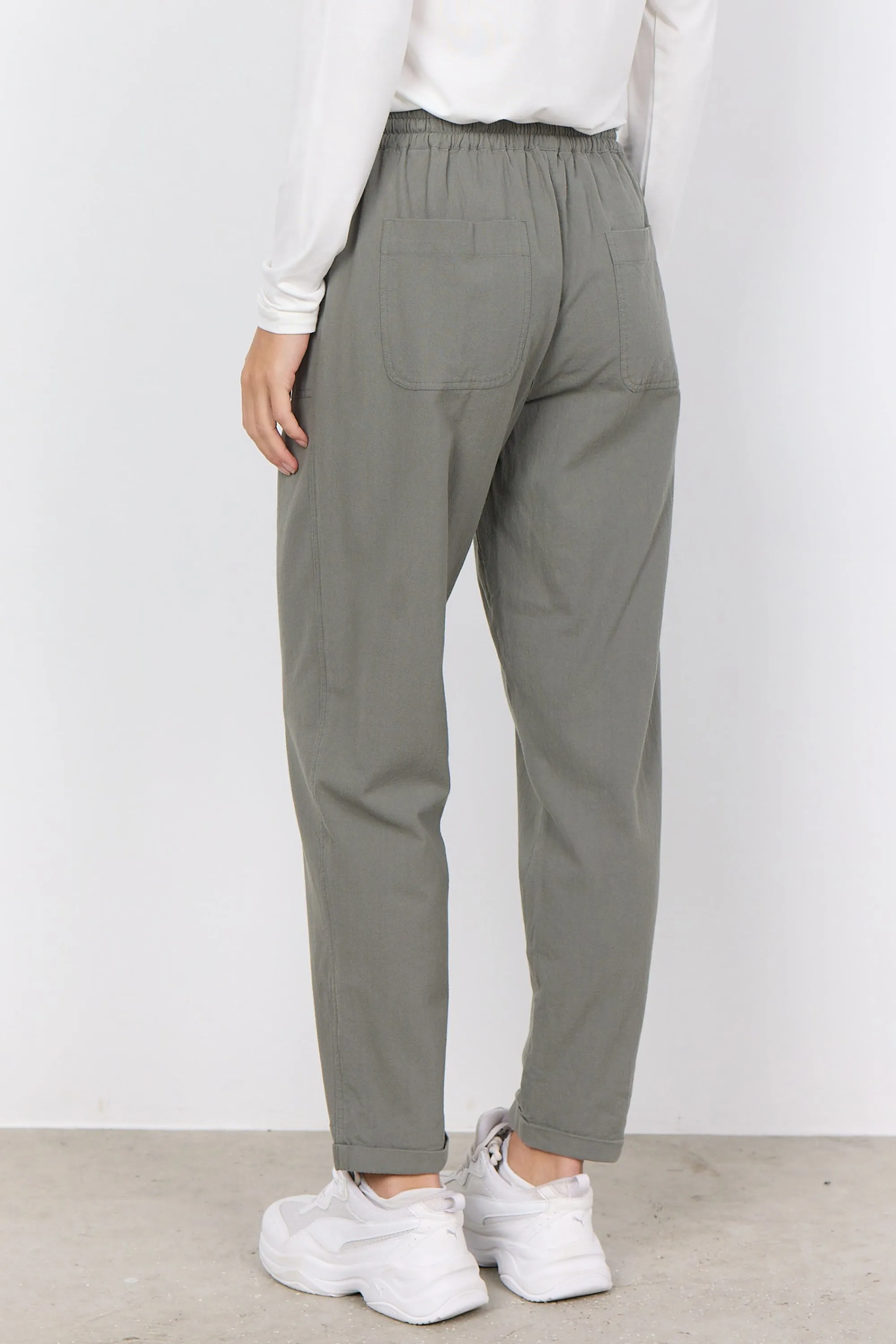 DRAWSTRING COTTON PANT