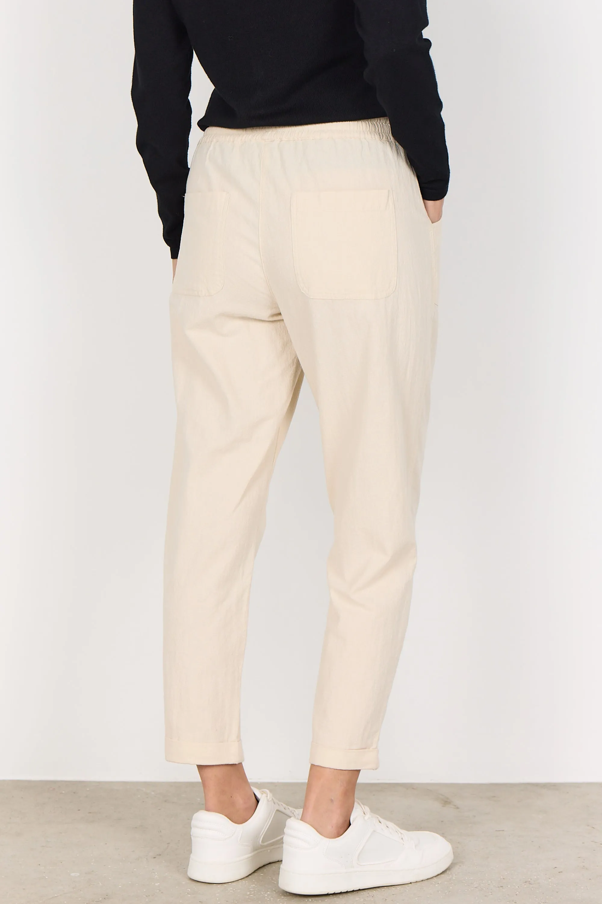 DRAWSTRING COTTON PANT