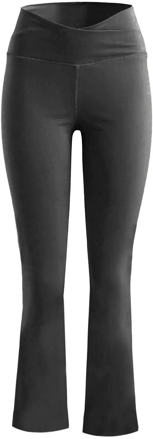 Flare Yoga Pants Womens High Waist Sports Workout Running Straight Leg Pant Plus Size Sexy Fitness Breathable Trousers