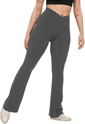 Flare Yoga Pants Womens High Waist Sports Workout Running Straight Leg Pant Plus Size Sexy Fitness Breathable Trousers