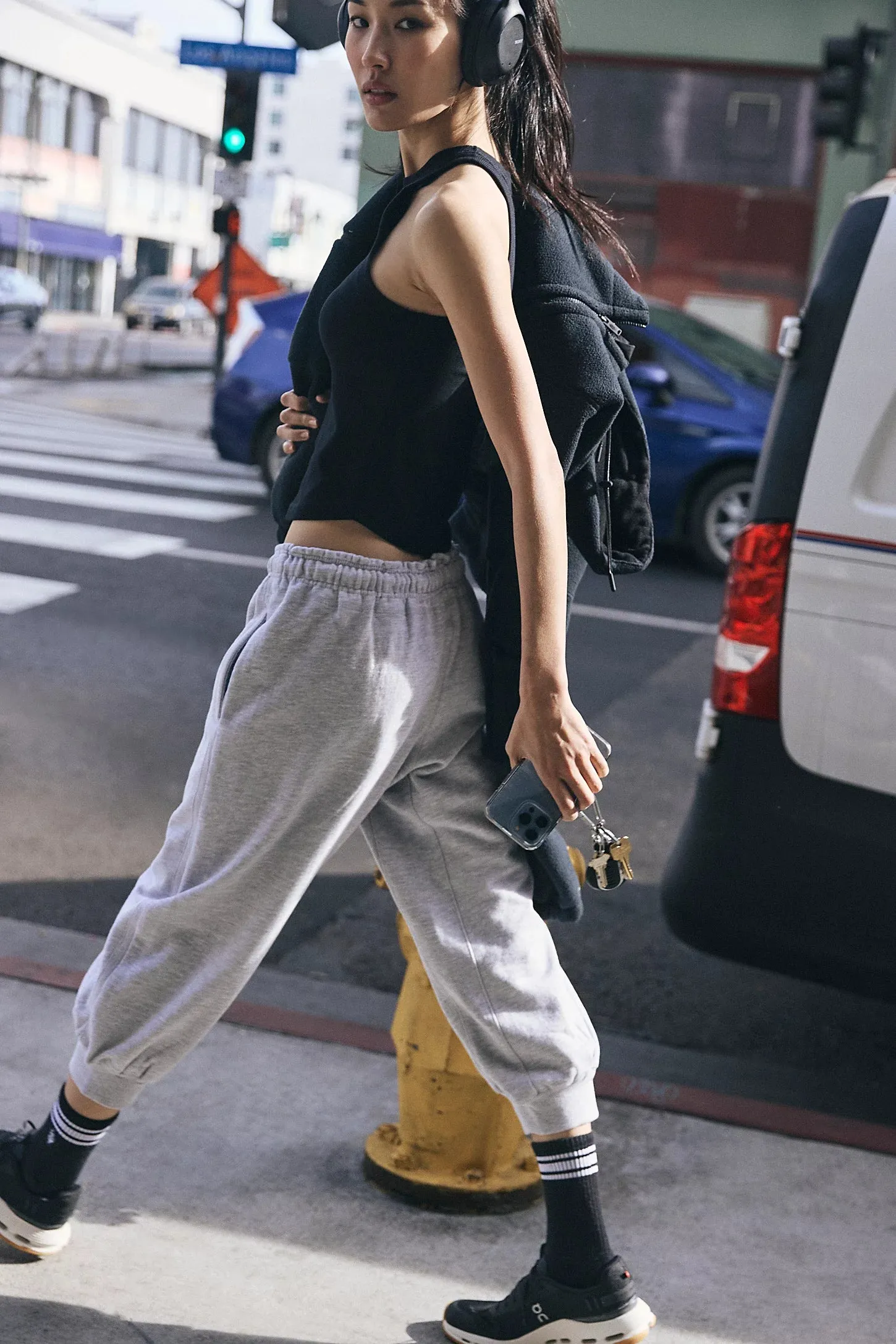 Flutter Crop Joggers OB2225130 - Grey
