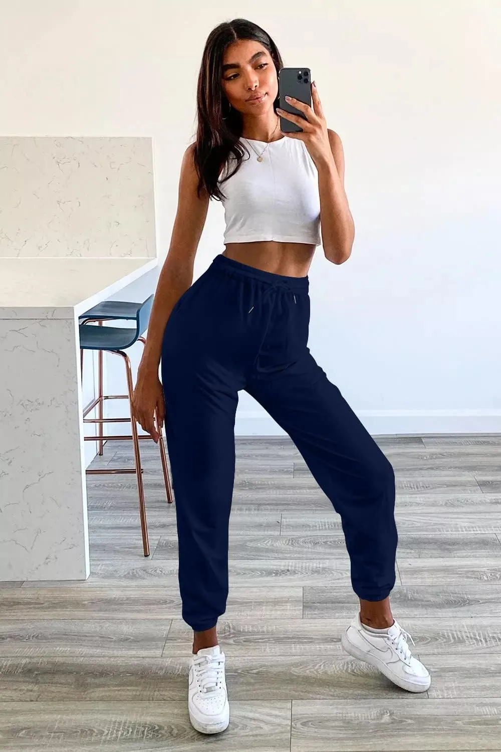 GOKATOSAU Women's Sexy Lounge Stretch Casual Jogger Drawstring Sweatpants with Pockets