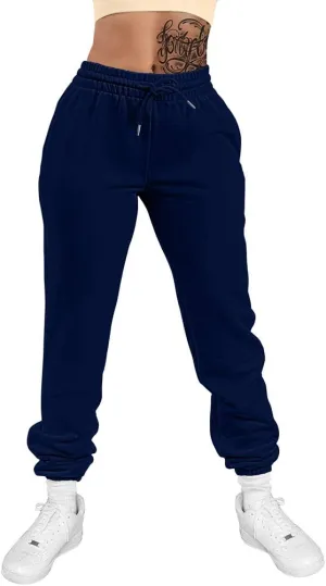 GOKATOSAU Women's Sexy Lounge Stretch Casual Jogger Drawstring Sweatpants with Pockets