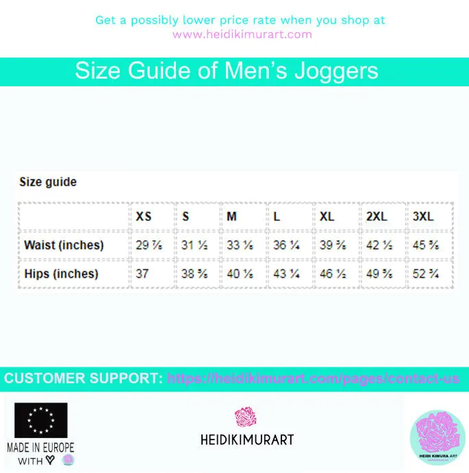 Grey White Abstract Men's Joggers, Best Abstract Slim-Fit Fashionable Sweatpants-Made in USA/EU/MX