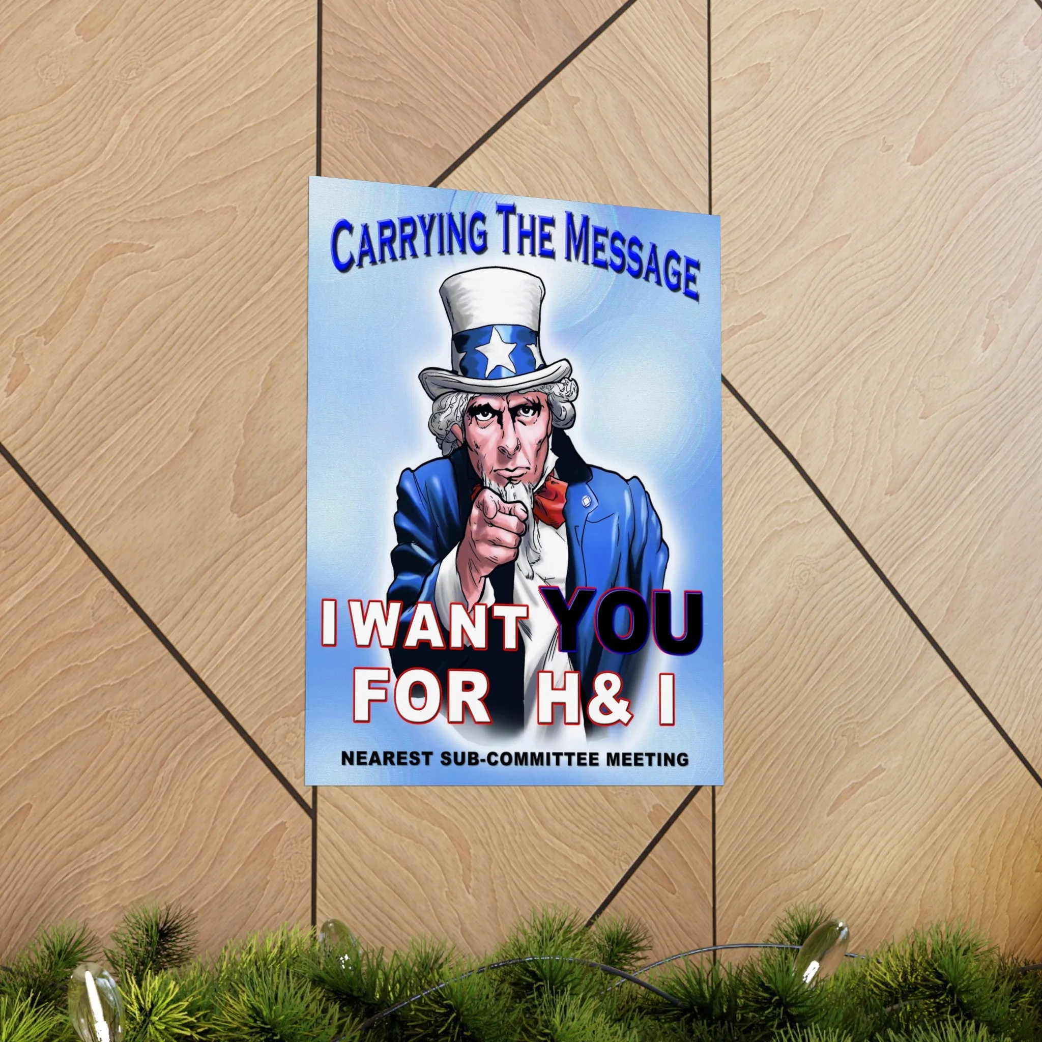 H&I Uncle Sam I Want You Vertical Posters