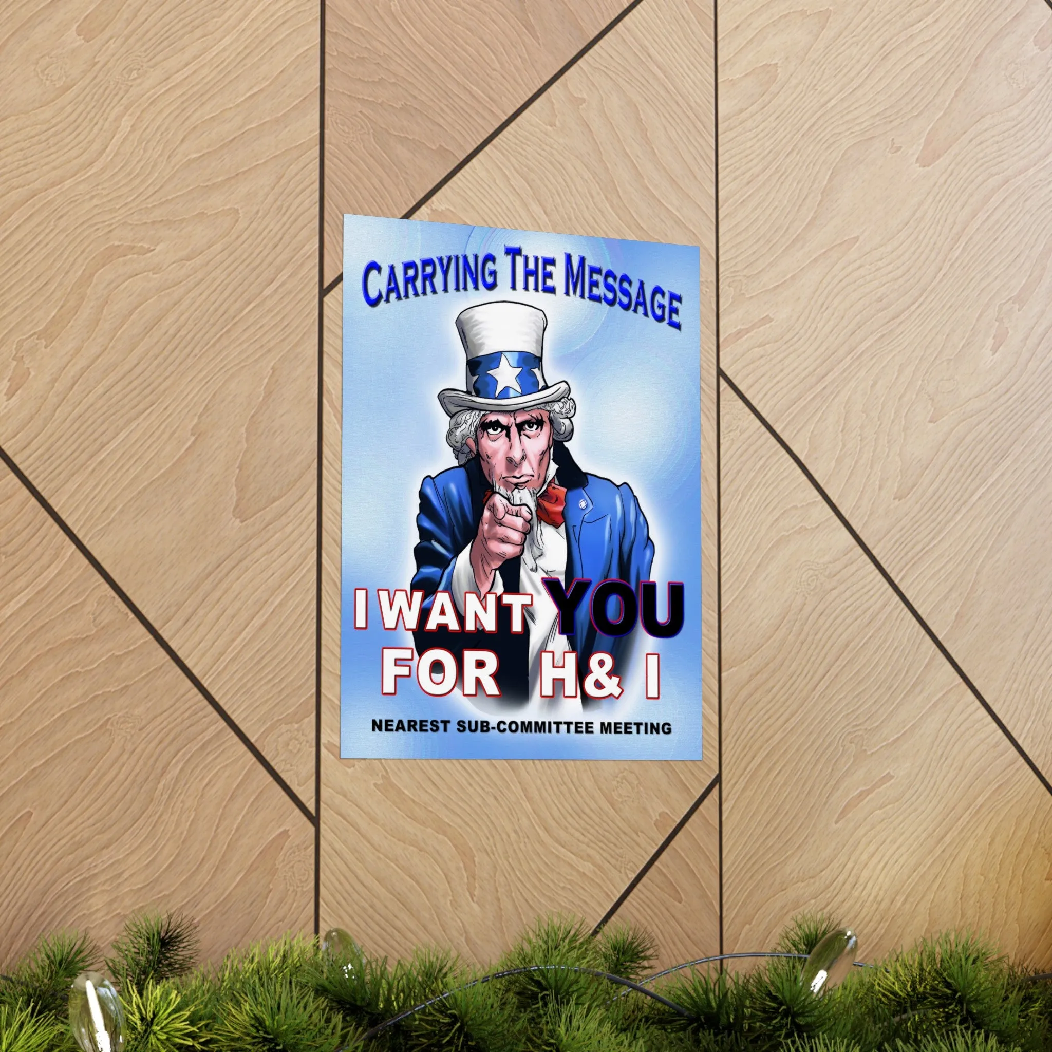 H&I Uncle Sam I Want You Vertical Posters