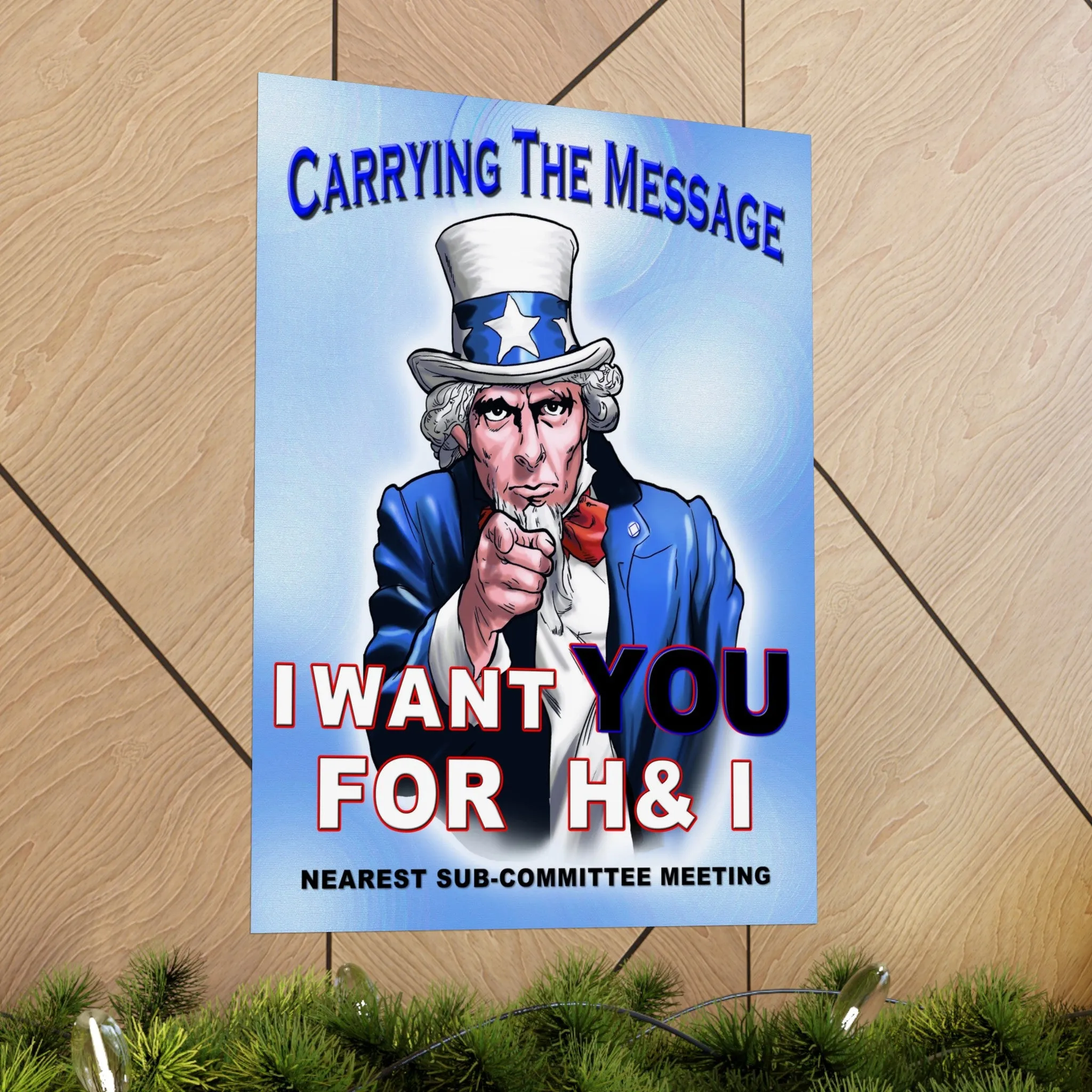 H&I Uncle Sam I Want You Vertical Posters