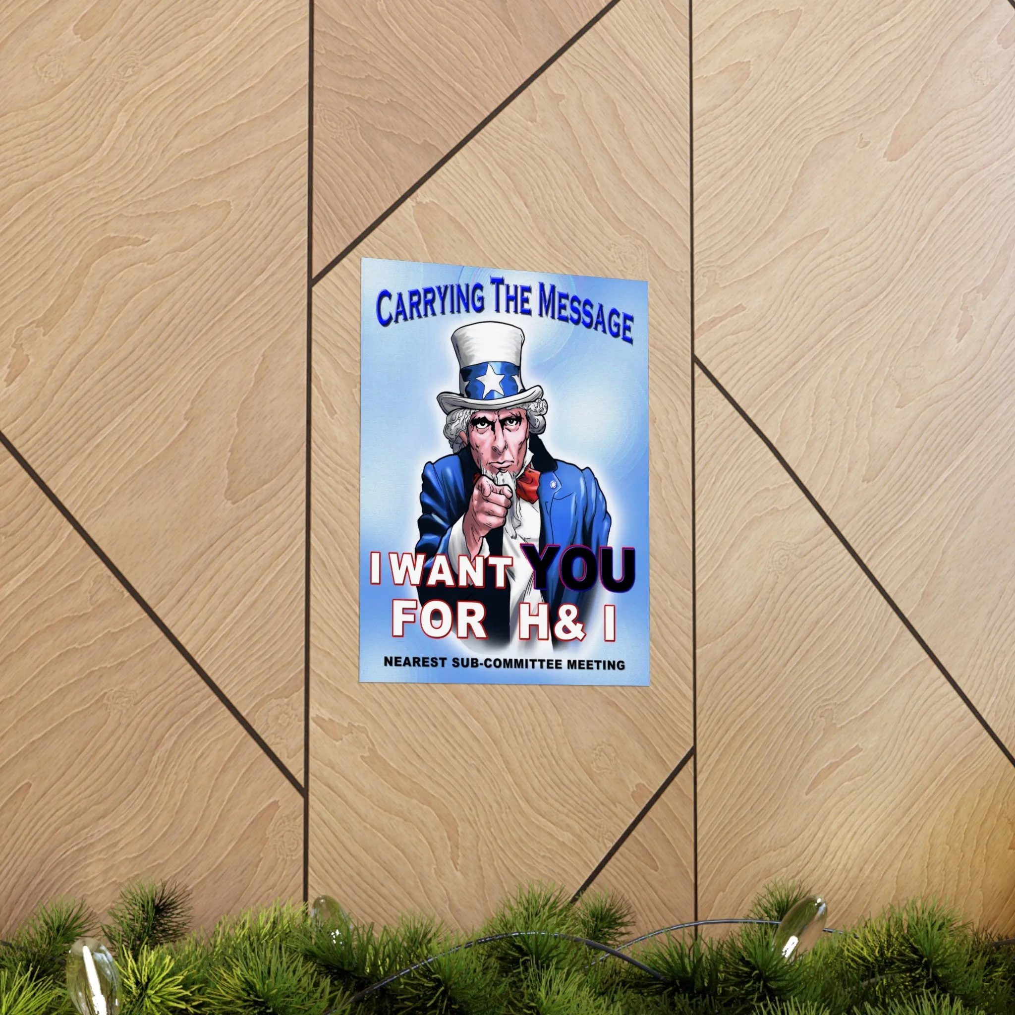 H&I Uncle Sam I Want You Vertical Posters